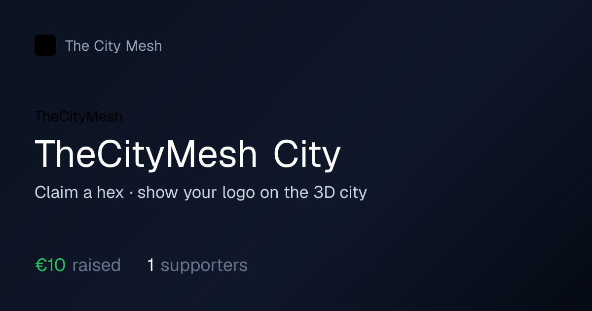 thecitymesh.com — 3D sponsorship city on The City Mesh